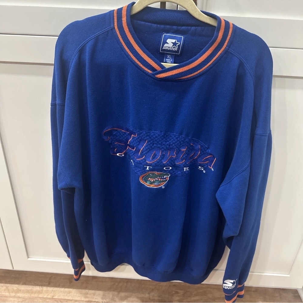 Vintage Starter Florida Gators Embroidered Sweatshirt Mens XL Orange Blue